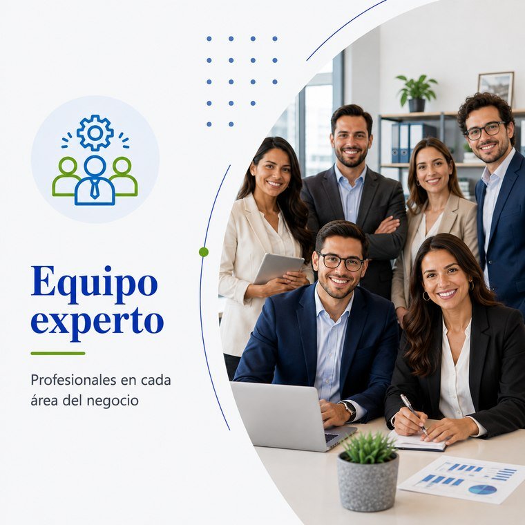 Equipo experto: profesionales en cada área del negocio